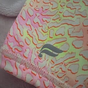 Fabletics Neon Pink and Orange Women Shorts